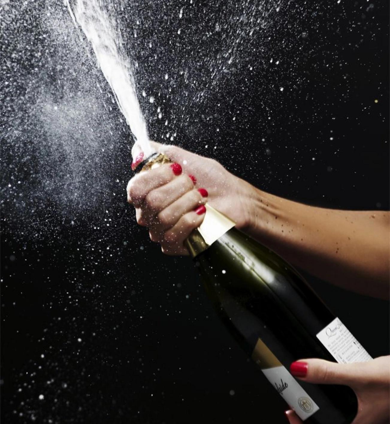 Une bouteille de champagne